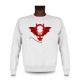 Men's funny fashion Sweatshirt - Devil Man, White