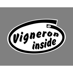 Car's funny Sticker - Vigneron inside