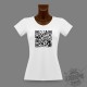 Donna slim T-Shirt - Personnalized QR-Code, Nero