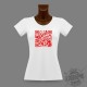 Women's slim T-Shirt - Personnalized QR-Code, Red