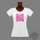 Donna slim T-Shirt - Personnalized QR-Code, Rose
