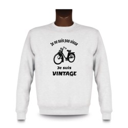 Uomo Funny Sweatshirt - Vintage Solex, White