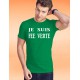 T-shirt coton mode homme - Je suis FEE VERTE, 47-Vert Kelly