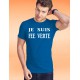 Men's cotton T-Shirt - Je suis FEE VERTE, 51-Royal Blue