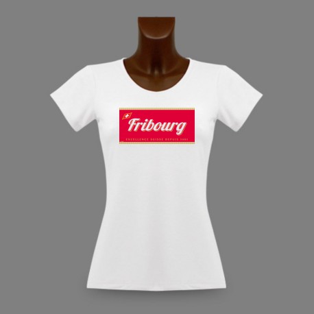 Women's slim T-Shirt - Fribourg, Excellence Suisse depuis 1481