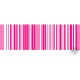 Women's slim T-Shirt Bar code "Coeur libre", Rose detail