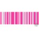 Women's slim T-Shirt Bar code "Coeur libre", Rose detail