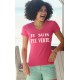 Donna cotone T-Shirt - Je suis FEE VERTE, 57-Fucsia