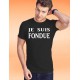 Uomo cotone T-Shirt - Je suis FONDUE, 36-Nero