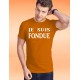 T-shirt coton mode homme - Je suis FONDUE, 44-Orange