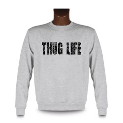 Sweat humoristique mode homme - THUG LIFE, Ash Heater