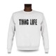 Men's funny fashion Sweatshirt - THUG LIFE, White