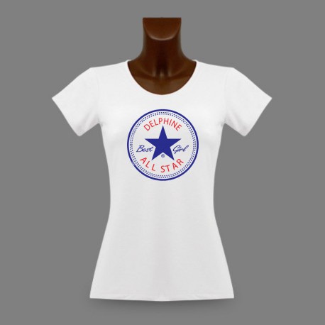Donna moda T-Shirt - ALL STAR Best Girl - personalizzabile
