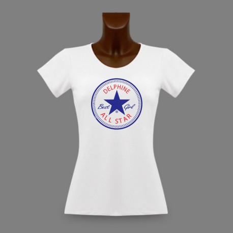 T-Shirt mode dame - ALL STAR Best Girl - personnalisable