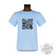 T-Shirt - QR-Code personnalisable, homme ou femme, Blizzard Blue