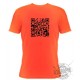 Women's or Men's T-Shirt - Customizable QR-Code, Safety Orange