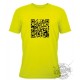 Women's or Men's T-Shirt - Customizable QR-Code, Safety Yellow