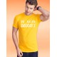 Men's cotton T-Shirt - Je suis DZODZET, 34-Sunflower