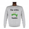Men's fashion Sweatshirt - VFier d'être Vaudois, Ash Heater