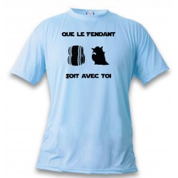 T-Shirt humoristique - Que le Fendant soit avec Toi, Blizzard Blue