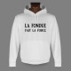 Sweat bianco a cappuccio - La Fondue fait la Force