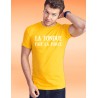 Herrenmode Baumwolle T-Shirt - La Fondue fait la Force, 34-Sonnenblumengelb