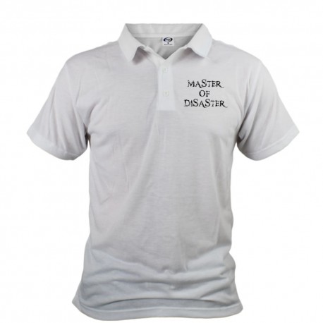 Moda Uomo Funny Polo Shirt - Master of Disaster