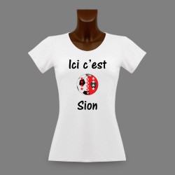 Donna moda calcio T-shirt - Ici c'est Sion