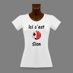 T-shirt mode dame football - Ici c'est Sion