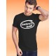 Herren Mode Baumwolle T-Shirt - Français inside, 36-Schwarz