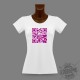 T-Shirt Slim QR-Code "Tu m'offres un verre", Violet