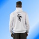 Sweatshirt blanc à capuche - Dragon Tribal