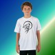 Bambini T-shirt - Tribal Moon Wolf, White