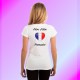 T-Shirt mode dame - Fière d'être française