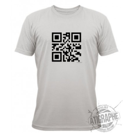 T-Shirt QR-Code "Célibataire", November White