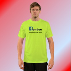 T-Shirt humoristique -  fondue, le meilleur réseau social,  Safety Yellow