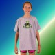 Jugend-Mode Alien Smiley T-shirt - Cool Alien, Ash heater