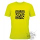 T-Shirt QR-Code "Célibataire", Safety Yellow