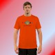 Funny fashion T-Shirt - Beer, the Best Social Network, Safety Orange