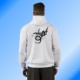 Sweatshirt blanc à capuche - Dragon Universe