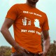 Men's Fashion cotton T-Shirt - Que la Bleue soit avec Toi, 44-Orange