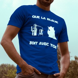T-shirt coton mode homme - Que la Bleue soit avec Toi, 51-Bleu Royal
