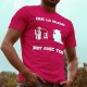 T-shirt coton mode homme - Que la Bleue soit avec Toi, 57-Fuchsia