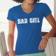 Frauen lustige Mode Baumwolle T-Shirt - Bad Girl, 51-Royal