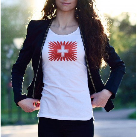 Women's fashion T-Shirt - Swiss Projection - Swiss flag
