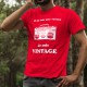 T-shirt coton mode homme - Vintage radio, 40-Rouge