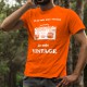 Men's cotton T-Shirt - Vintage radio, 44-Orange