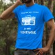 T-shirt coton mode homme - Vintage radio, 51-Bleu Royal