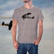 Fashion Men's Aircraft T-Shirt - Morane-Saulnier MS317", Ash Heater