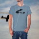 Fashion Men's Aircraft T-Shirt - Morane-Saulnier MS317", Blizzard Blue